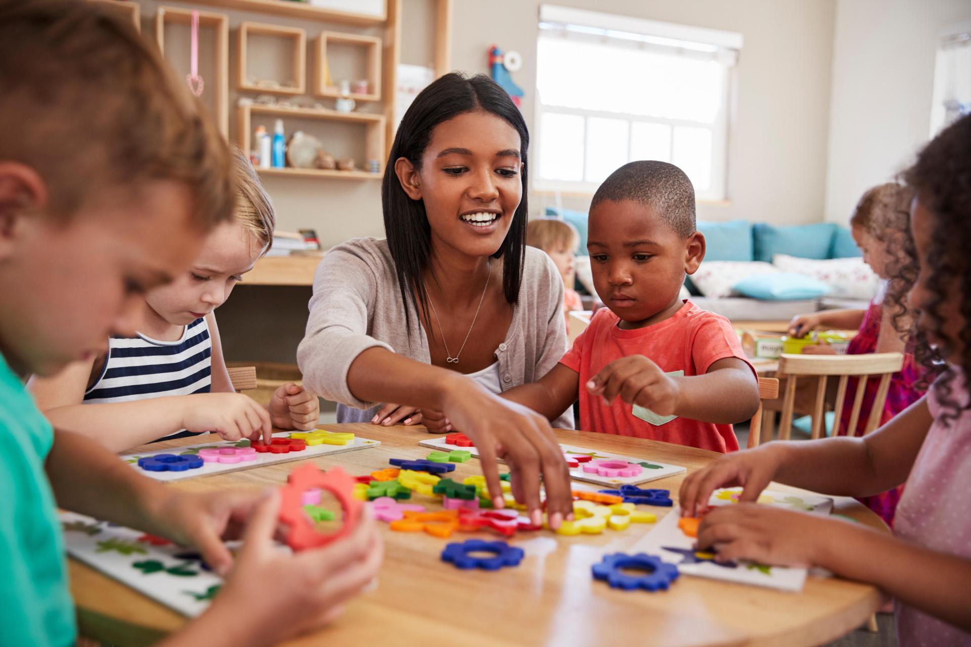 Pre-K Children Reading Together