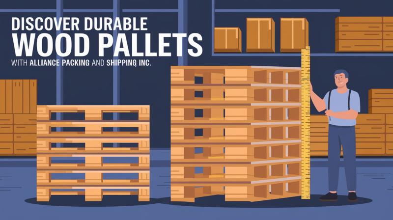 Durable wood pallets from Allen Pallet, showcasing quality craftsmanship and reliability for various applications.