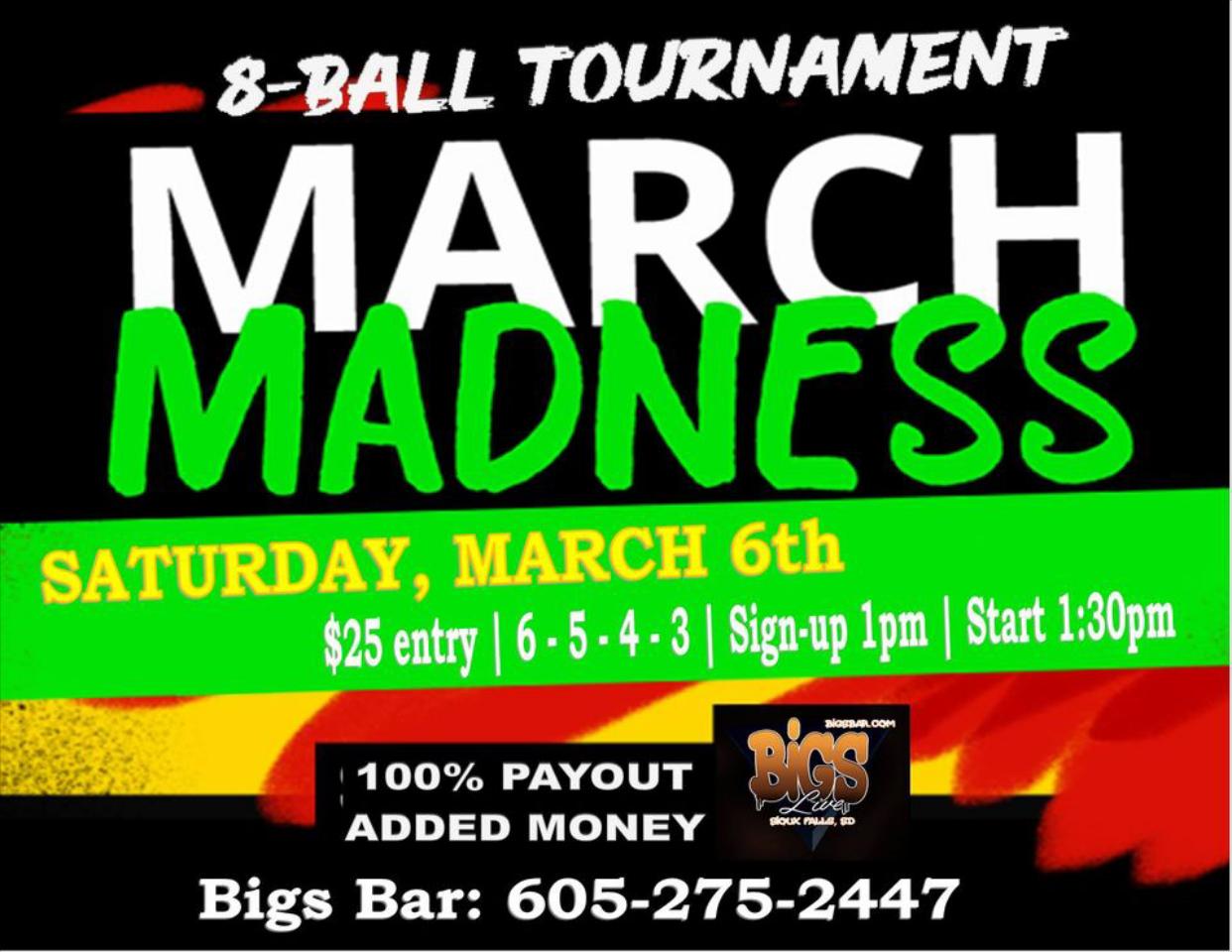 Bigs Bar 3110 W. 12th St. Sioux Falls, SD 57104