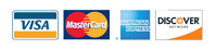 Visa, Mastercard, American Express, Discover