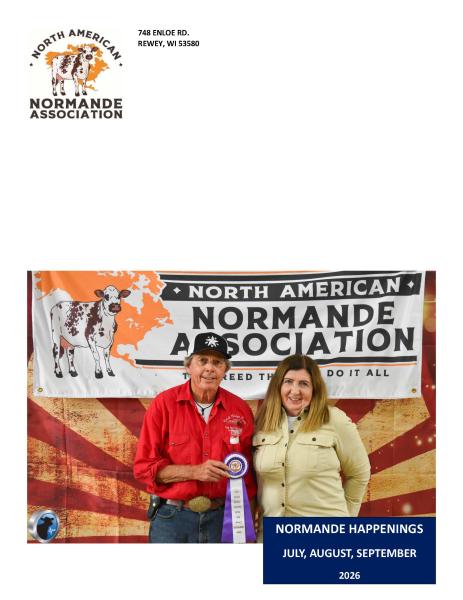 North American Normande Association 748 Enloe Rd Rewey, WI 53580