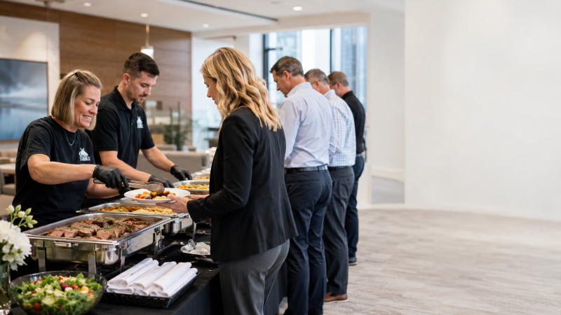 Corporate catering hero buffet