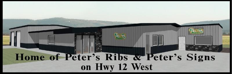 Home of Peter's Ribs & Peter's Sign on Hwy 12 West
