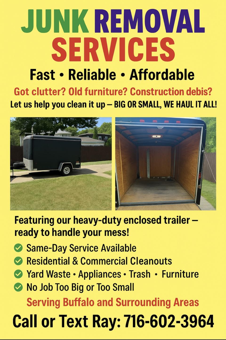 Junk removal team in action