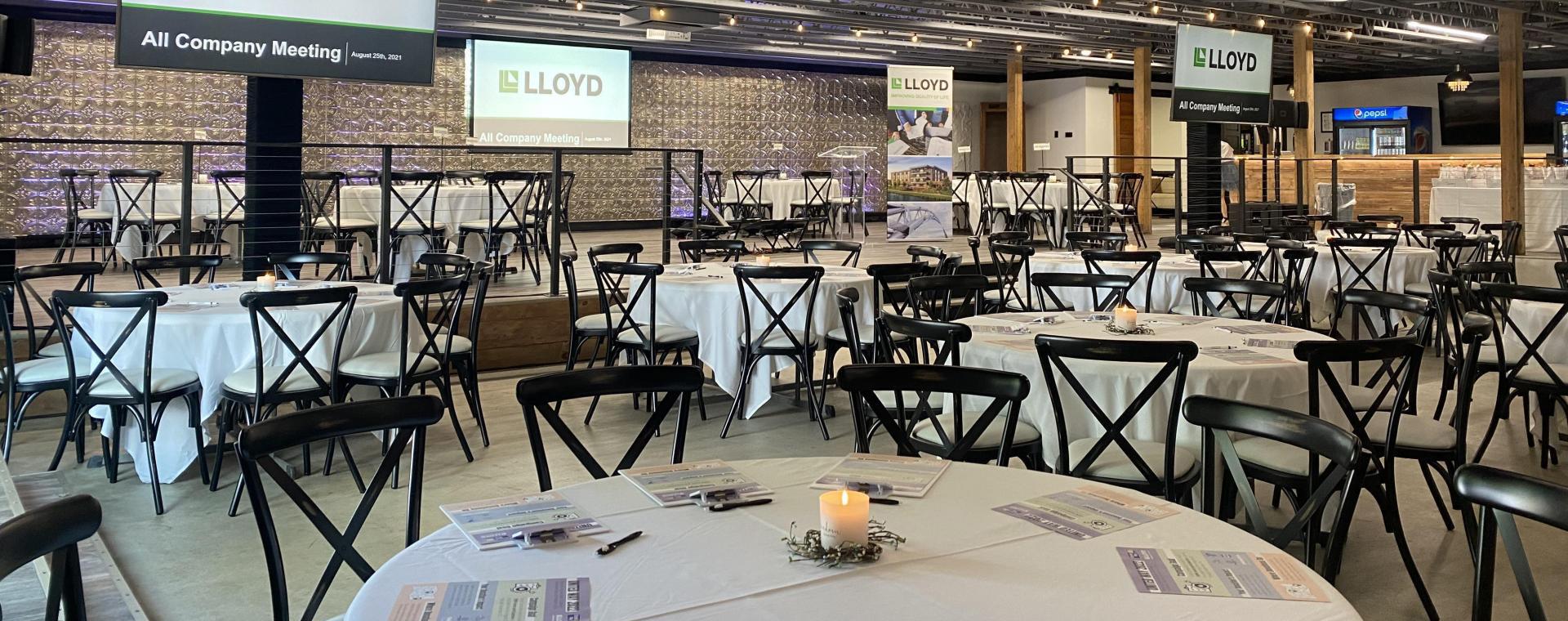 Image of Event space at an All Company Meeting