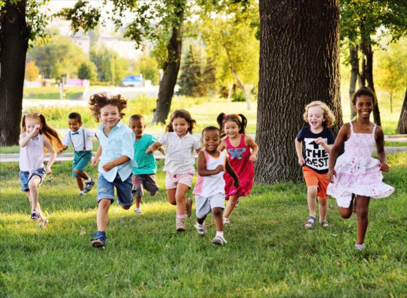 Children of All Ages Playing Together