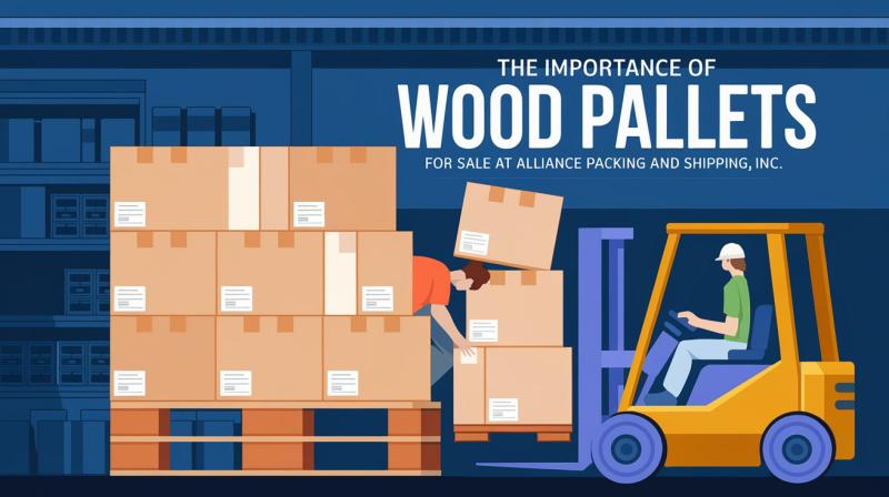 A visual representation highlighting the significance of wood pallets available for purchase in various industries.