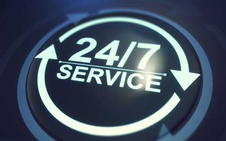 24/7 service