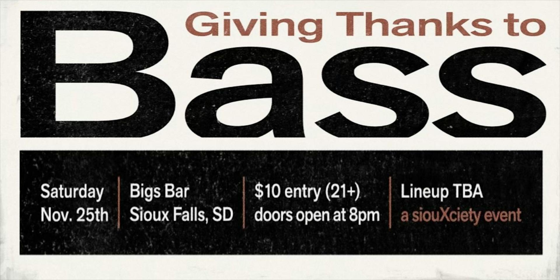 Bigs Bar 3110 W. 12th St. Sioux Falls, SD 57104