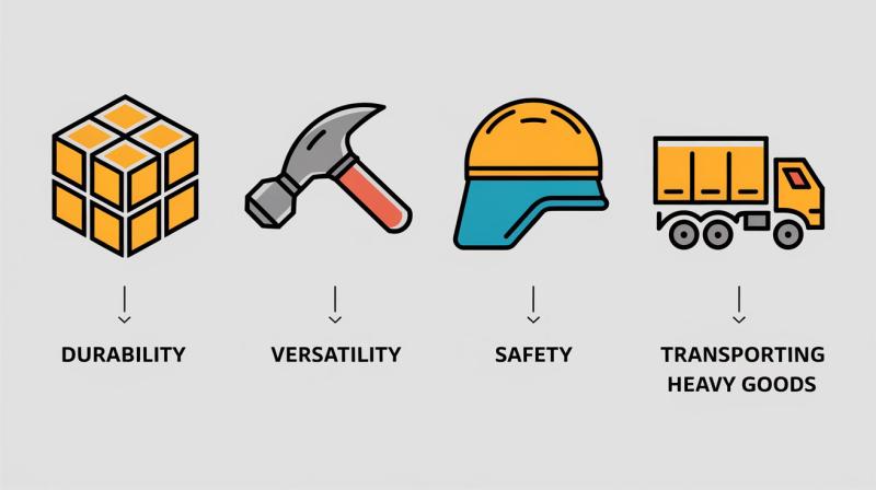 Illustration depicting the four stages of the supply chain: sourcing, manufacturing, distribution, and retail.