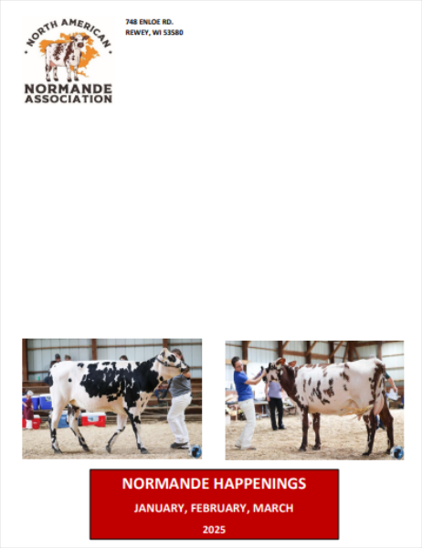 North American Normande Association 748 Enloe Rd Rewey, WI 53580