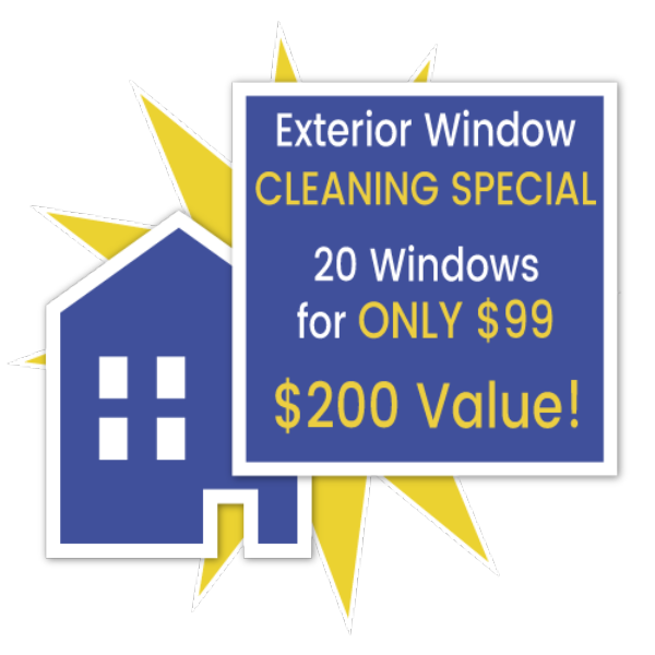 Exterior Window Cleaning Special: 20 Windows for Only $99. $200 Value