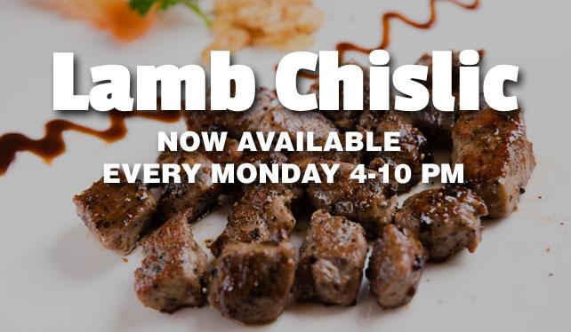 Lamb Chislic available every Monday