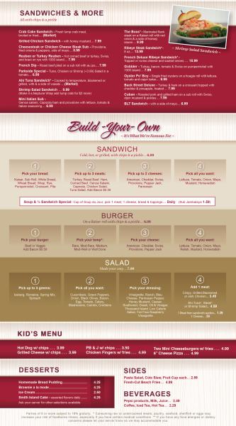 Back Street Grill Salisbury In Salisbury MD Menu