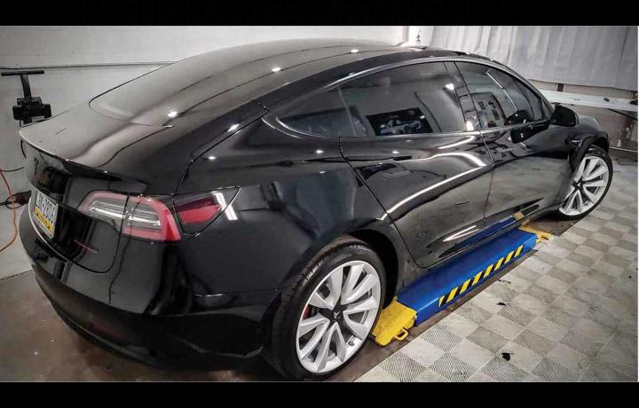 pittsburgh tesla blacked out chrome delete