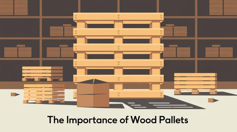 An informative graphic illustrating the significance of wood pallets in logistics and sustainable practices.